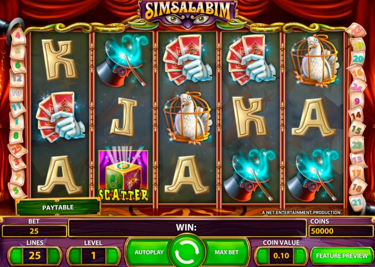 Игровой автомат «SimSalabim» в казино Вулкан
